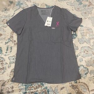 Figs Catarina graphite technical scrub top size small NWT